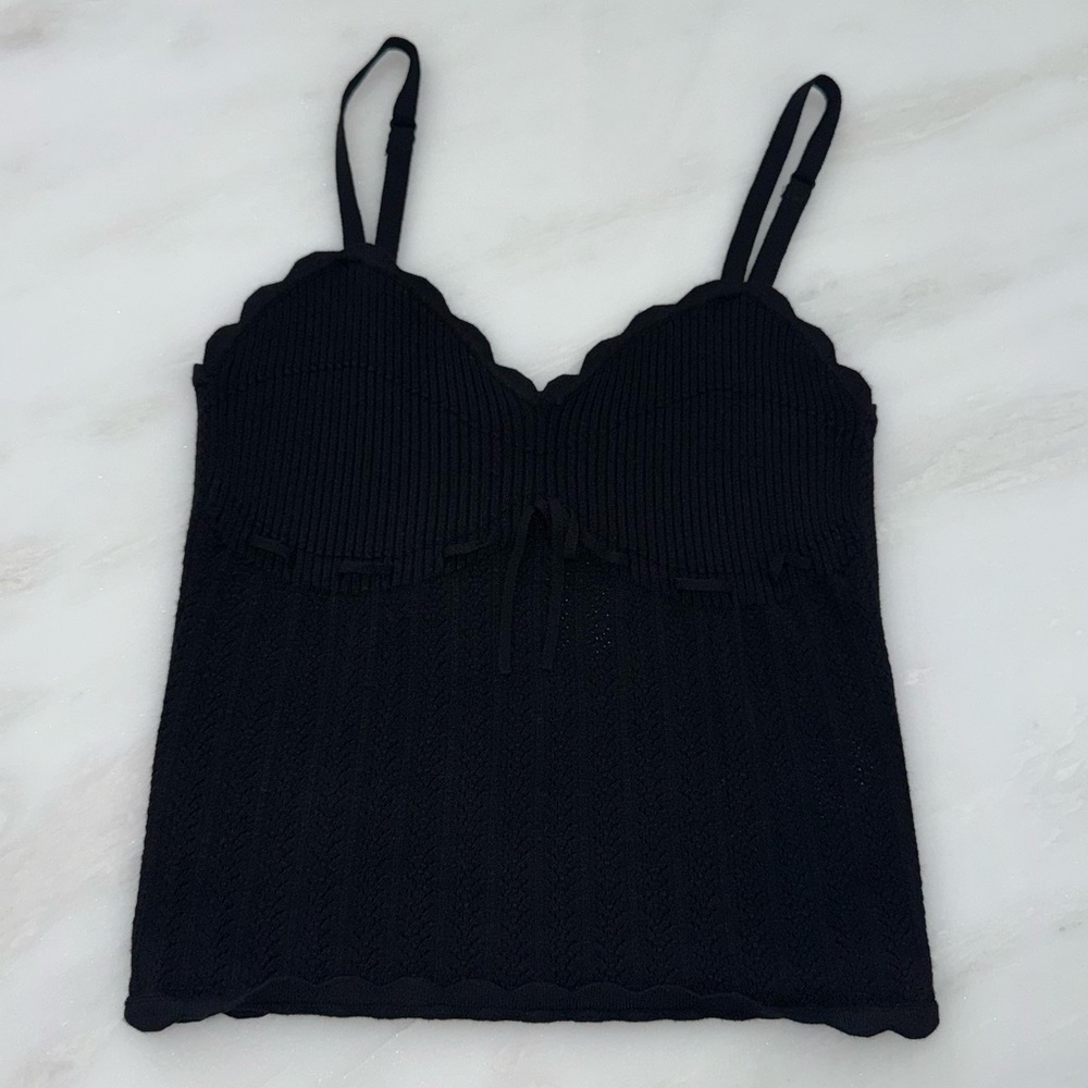 Aritzia WilfredSoloist Knit Top- Black